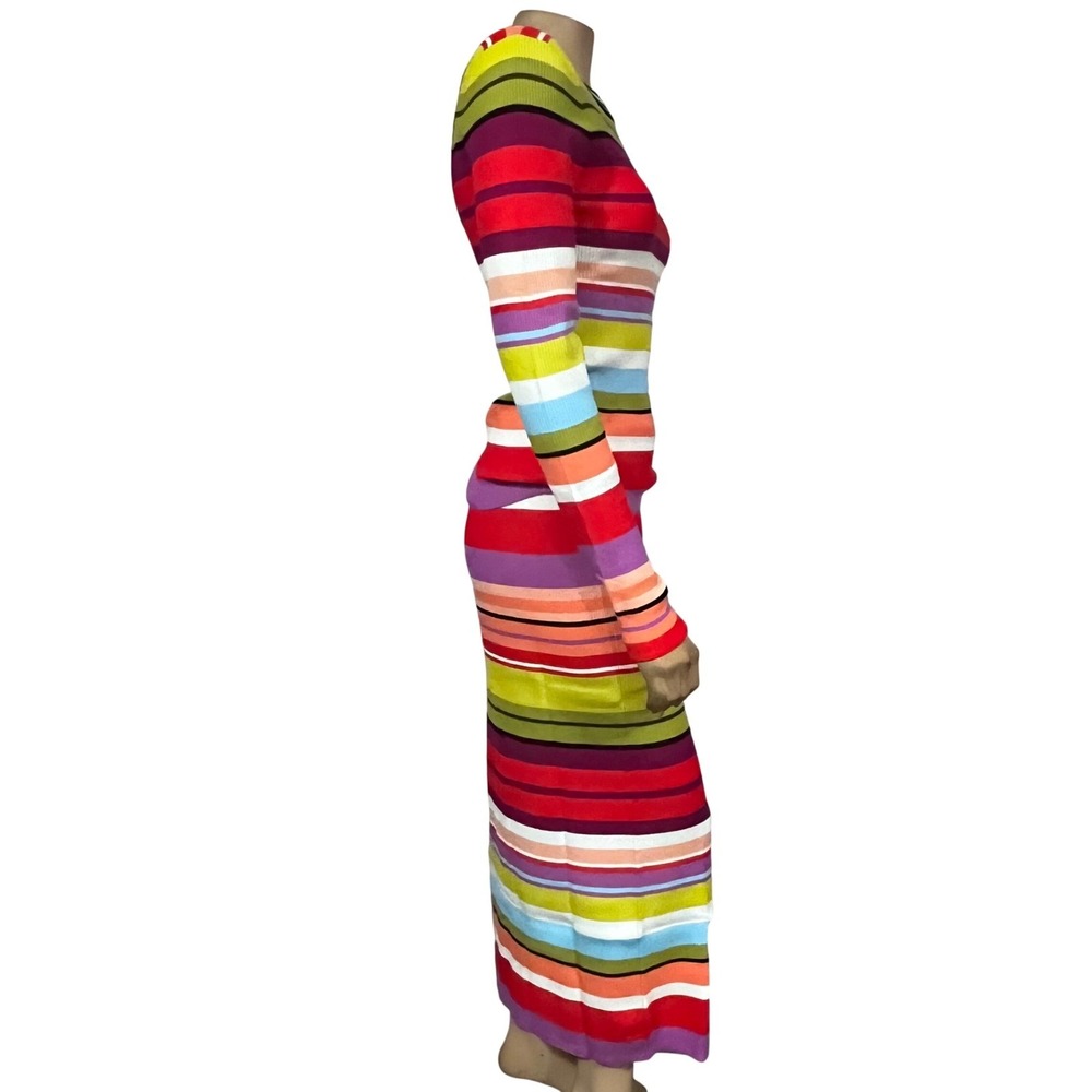 Old Navy x Christopher John Rogers Multicolor Striped Sweater and Skirt Set XXL - Picture 8 of 11